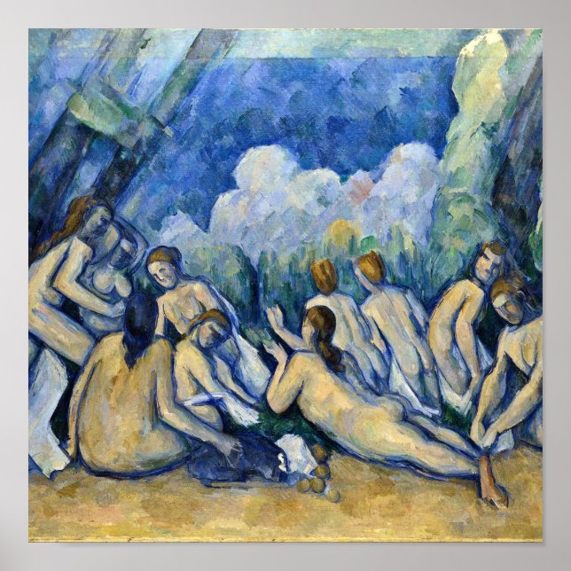 Affiche Paul Cezanne - Bathers (Les Grandes Baigneuses) (Devant)