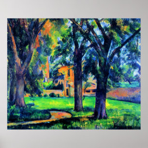 Affiche Paul Cezanne - Châtaignier et Ferme,