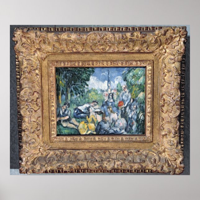 Affiche Paul Cezanne | Dejeuner sur l'herbe, 1876-77 (Devant)