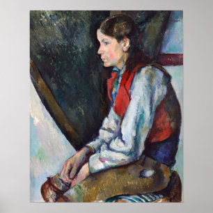 Affiche Paul Cezanne - Garçon dans la veste rouge