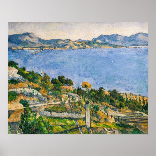 Affiche Paul Cezanne - Golfe de Marseille vu d'Estaque (Devant)