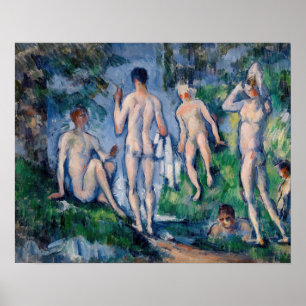 Affiche Paul Cezanne - Groupe de baigneurs