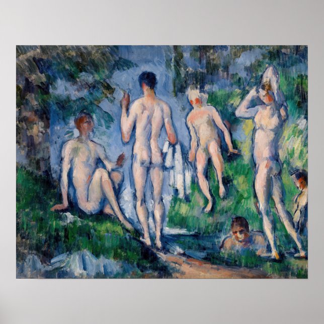 Affiche Paul Cezanne - Groupe de baigneurs (Devant)