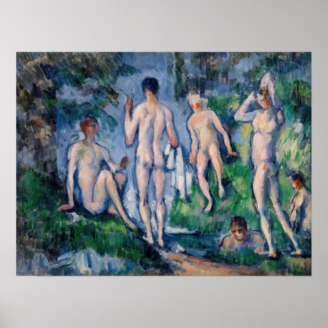 Affiche Paul Cezanne - Groupe des Bathères (Devant)