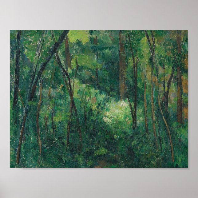 Affiche Paul Cezanne - Intérieur d'une forêt (Devant)