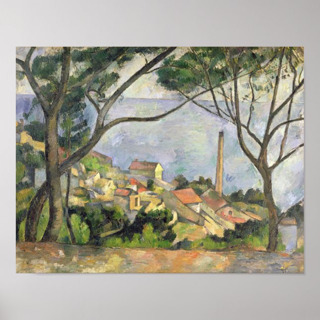 Affiche Paul Cezanne | La Mer à l'Estaque, 1878 (Devant)