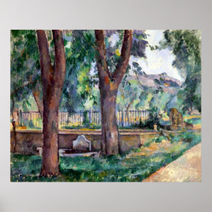 Affiche Paul Cezanne La piscine au Jas de Bouffan
