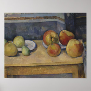 Affiche Paul Cezanne - La vie continue avec les pommes et 
