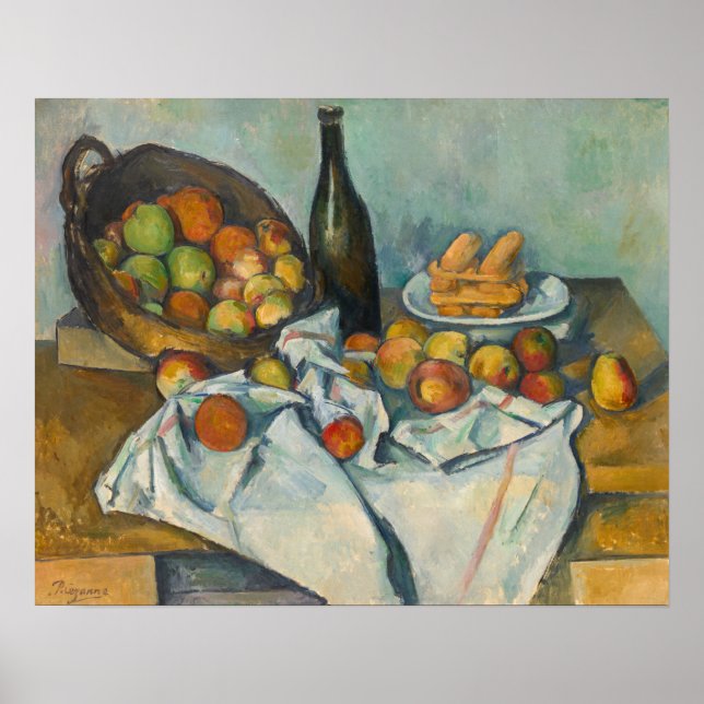 Affiche Paul Cezanne - Le panier des pommes (Devant)