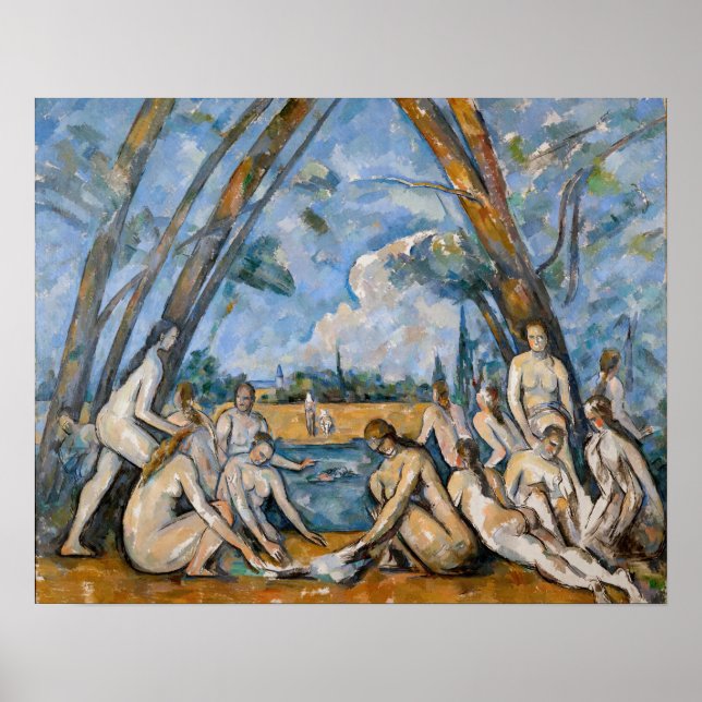 Affiche Paul Cezanne - Les Grandes Baigneuses (Devant)