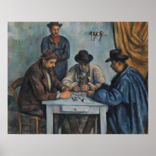 Affiche Paul Cezanne   les joueurs de carte