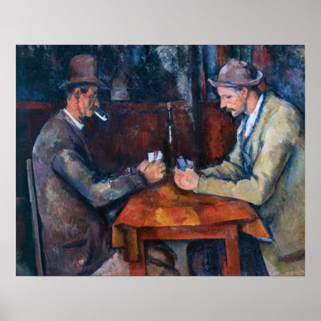Affiche Paul Cezanne - Les Joueurs de Cartes (Devant)