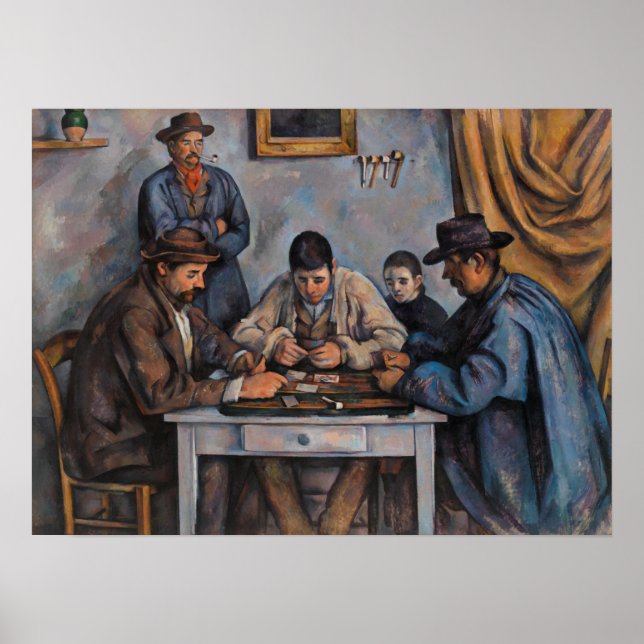 Affiche Paul Cezanne - Les Joueurs De Cartes (Devant)