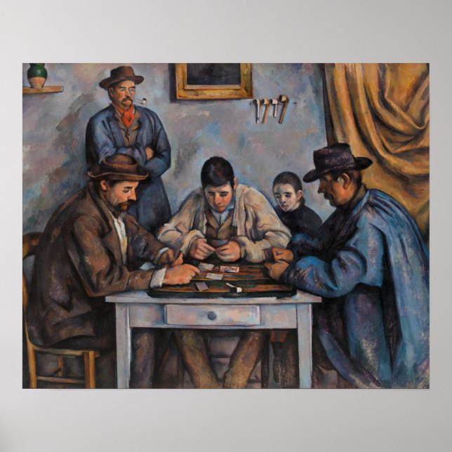 Affiche Paul Cezanne - Les Joueurs de cartes (Devant)