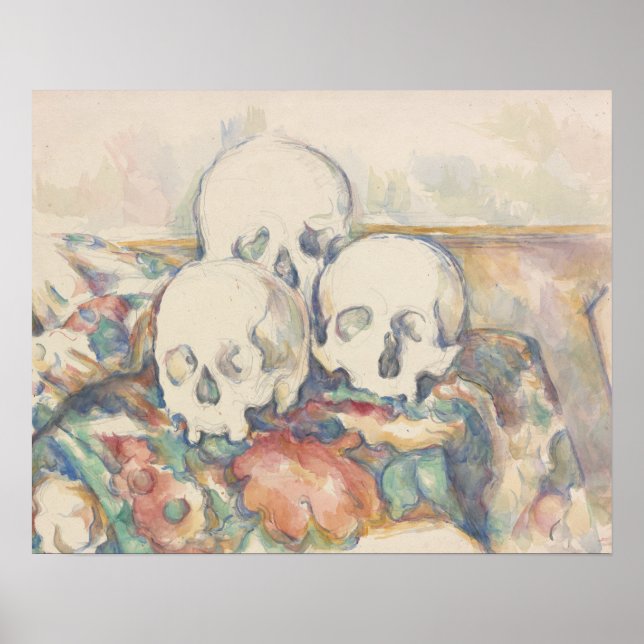 Affiche Paul Cezanne - Les Trois Crânes (Devant)