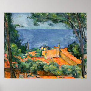 Affiche Paul Cezanne - L'Estaque aux toits rouges