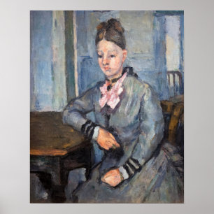 Affiche Paul Cezanne - Madame Cezanne appuyée sur une tabl