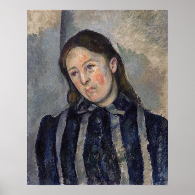 Affiche Paul Cezanne - Madame Cezanne avec cheveux loosené (Devant)