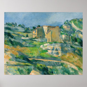 Affiche Paul Cezanne - Maisons en Provence, Vallée du Riau