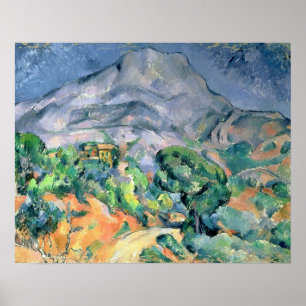 Affiche Paul Cezanne Mont Sainte-Victoire, 1900