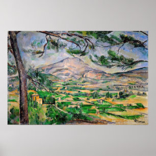 Affiche Paul Cezanne - Mont Sainte-Victoire and Large Pine