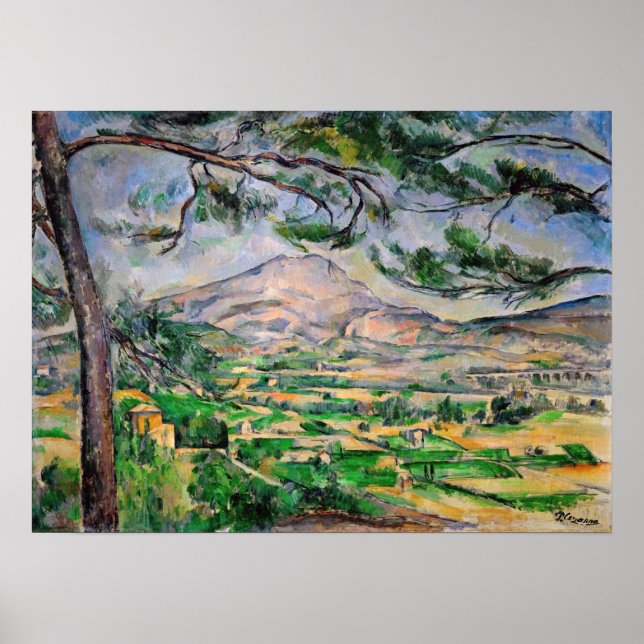 Affiche Paul Cezanne - Mont Sainte-Victoire and Large Pine (Devant)