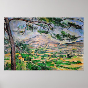 Affiche Paul Cezanne - Mont Sainte-Victoire and Large Pine