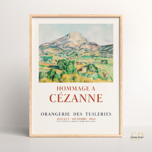 Affiche Paul Cézanne Mont Sainte-Victoire Paysage serein