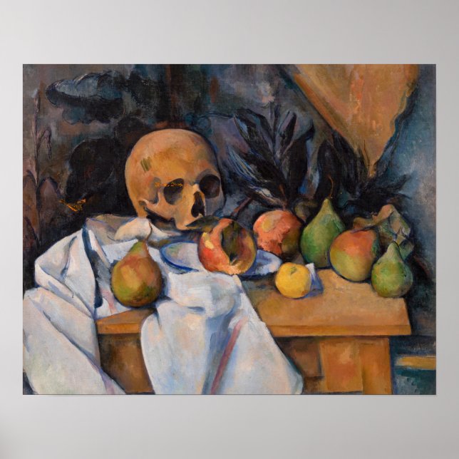 Affiche Paul Cezanne - Nature morte à la tête de mort (Devant)