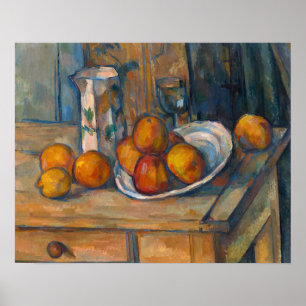 Affiche Paul Cezanne - Nature morte avec cruche de lait et