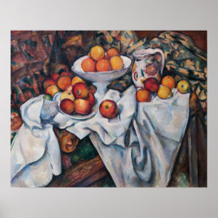 Affiche Paul Cezanne - Nature morte, pommes et oranges