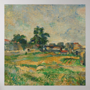 Affiche Paul Cezanne - Paysage Proche de Paris