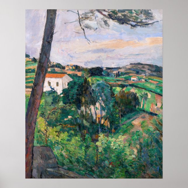 Affiche Paul Cezanne - Pin à Estaque (Devant)