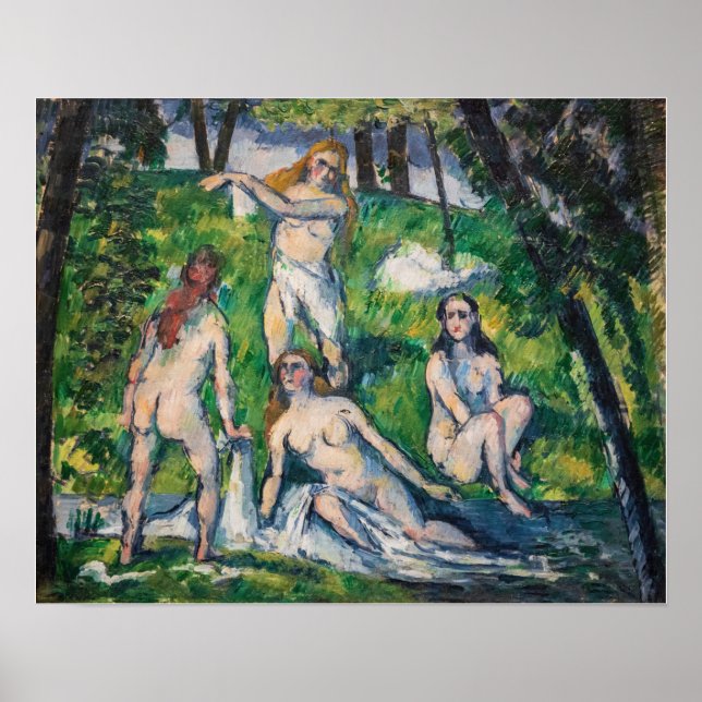 Affiche Paul Cezanne - Quatre Bathers (Devant)