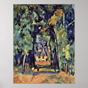 Affiche Paul Cezanne - rue à Chantilly