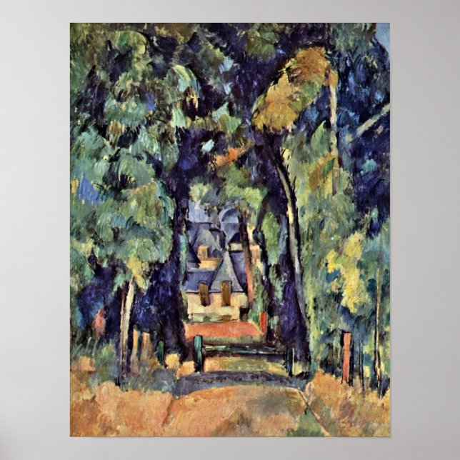 Affiche Paul Cezanne - Rue à Chantilly (Devant)