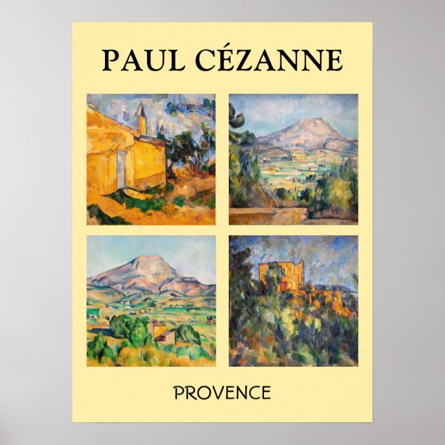 Affiche Paul Cezanne - Sélection de chefs-d'oeuvre paysage (Devant)
