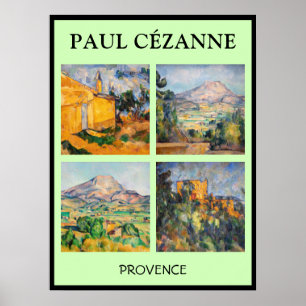 Affiche Paul Cezanne - Sélection de chefs-d'oeuvre paysage