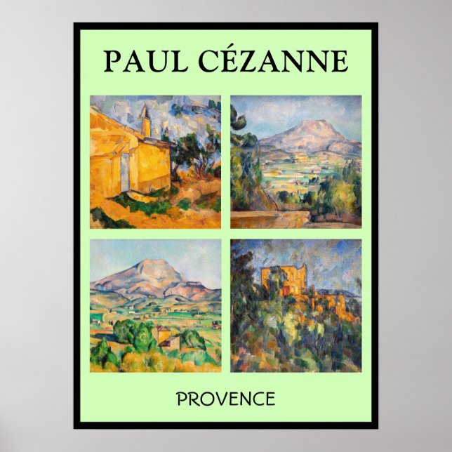 Affiche Paul Cezanne - Sélection de chefs-d'oeuvre paysage (Devant)