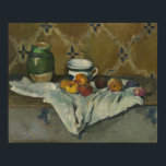 Affiche Paul Cezanne | Still Life with Jar, Cup, and Apple<br><div class="desc">Still Life with Jar,  Cup,  and Apples by Paul Cezanne � Bridgeman Images</div>
