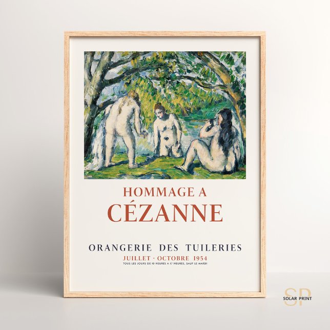 Affiche Paul Cézanne Trois Bathères Impressionniste Art (Créateur téléchargé)