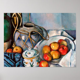 Affiche Paul Cezanne - Vie Encore Avec Pommes