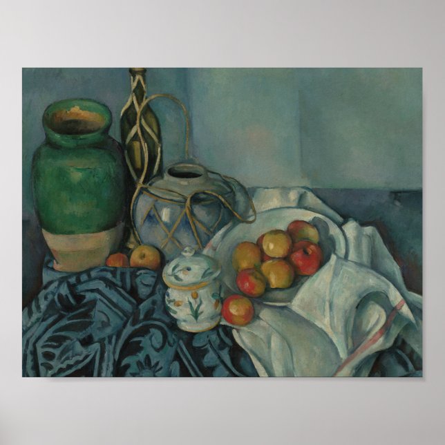 Affiche Paul Cezanne - Vie morte avec pommes (Devant)