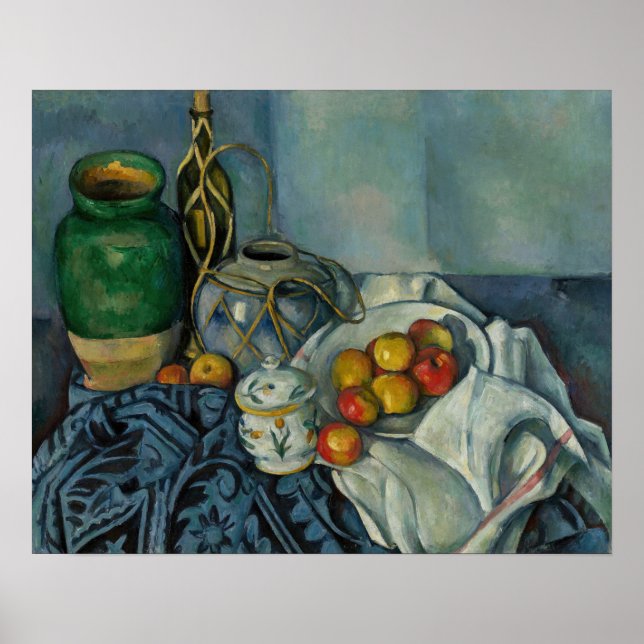 Affiche Paul Cezanne - Vie morte avec pommes (Devant)