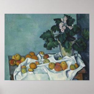 Affiche Paul Cezanne - Vie morte avec pommes et pots