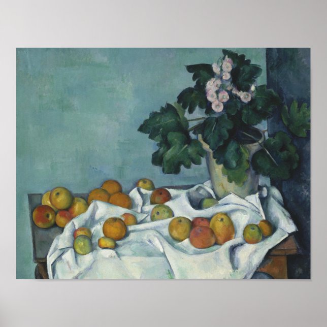 Affiche Paul Cezanne - Vie morte avec pommes et pots (Devant)