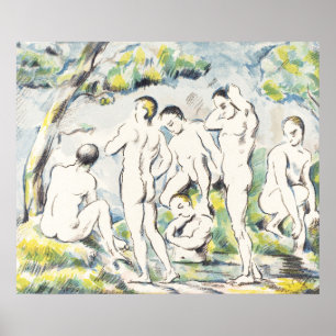 Affiche Paul Cézanne's Cubist Prelude, La Peinture des Bai