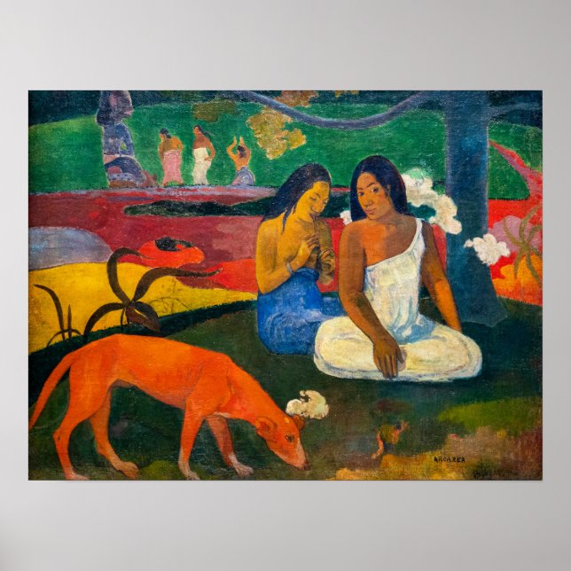 Affiche Paul Gauguin - Arearea / Le Chien Rouge (Devant)