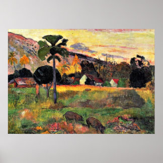 Affiche Paul Gauguin art: Come Here, painting by Gauguin