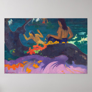 Affiche Paul Gauguin - Au bord de la mer / Fatata te Miti